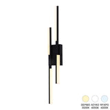 Aplică de perete LED Derqia, Metal, Negru, 10x70 cm