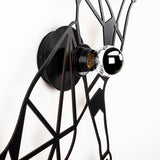 Aplica De Perete MDF Pisica, Negru, 56x12x42 cm