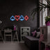 Lampa Neon Aplica de Perete Neon Briscambille Poker Suits