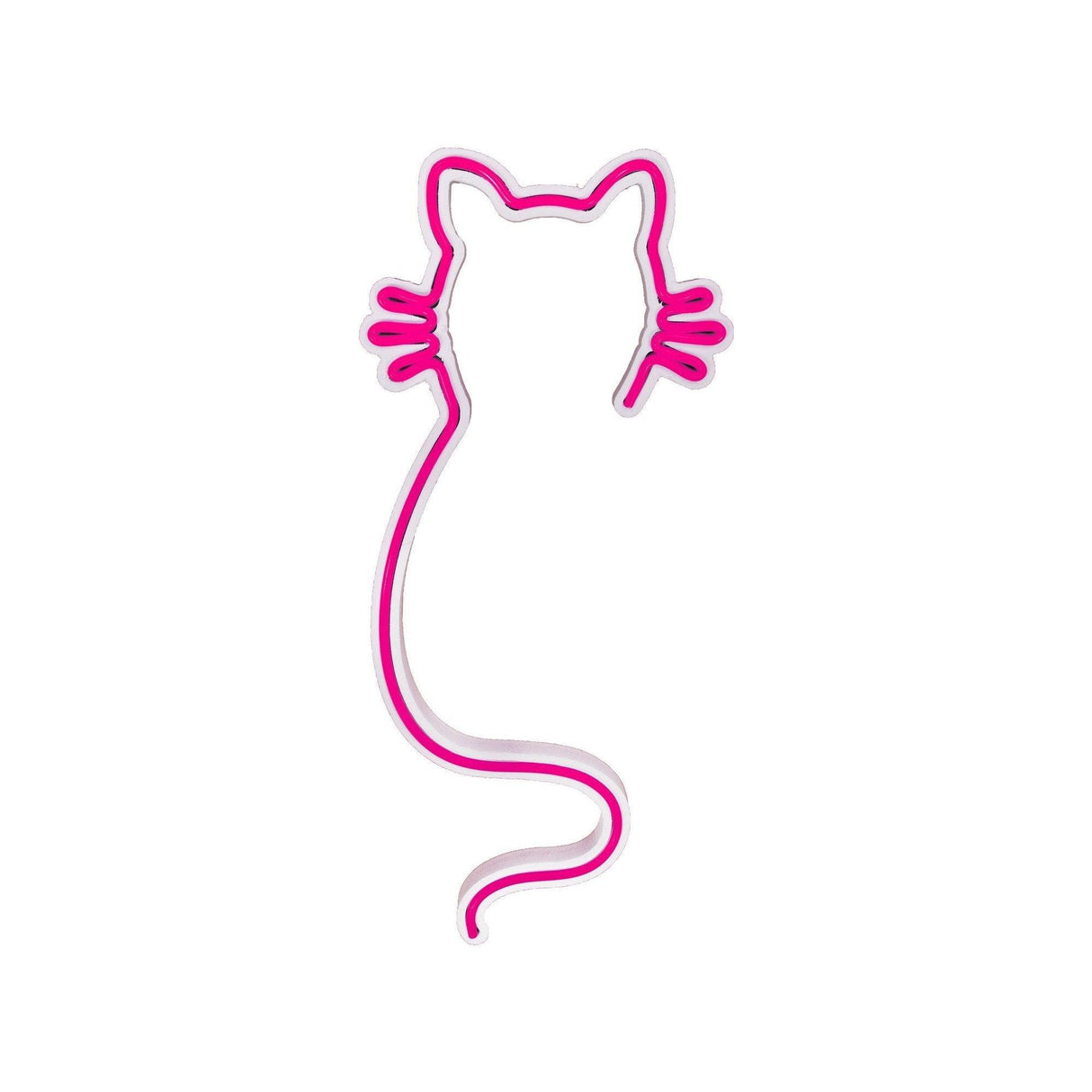 Aplica de Perete Neon Cat, 22x48 cm - Roz