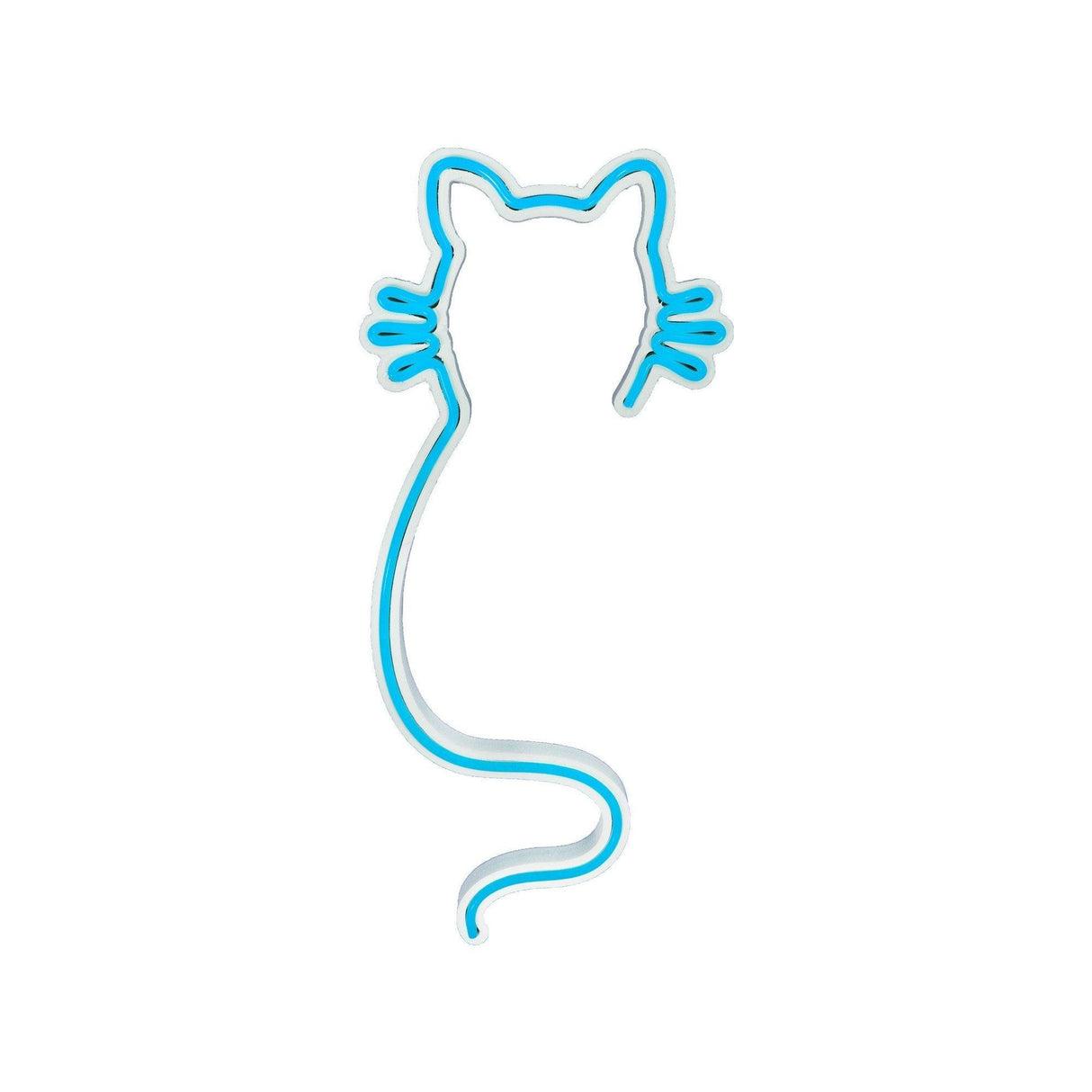 Aplica de Perete Neon Cat, 22x48 cm - Albastru