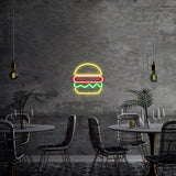 Aplica de Perete Neon Hamburger, 28x27 cm