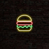 Aplica de Perete Neon Hamburger, 28x27 cm