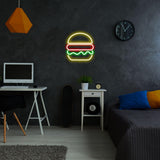 Aplica de Perete Neon Hamburger, 28x27 cm
