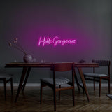 Aplica de Perete Neon Hello Gorgeous (diverse dimensiuni) - Roz