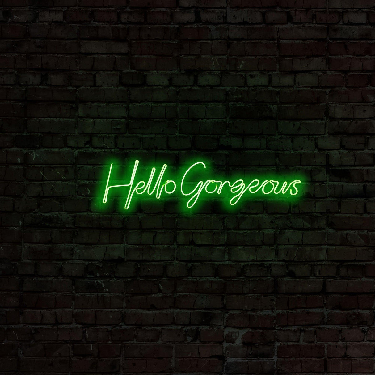 Aplica de Perete Neon Hello Gorgeous (diverse dimensiuni) - Verde