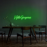 Aplica de Perete Neon Hello Gorgeous (diverse dimensiuni) - Verde