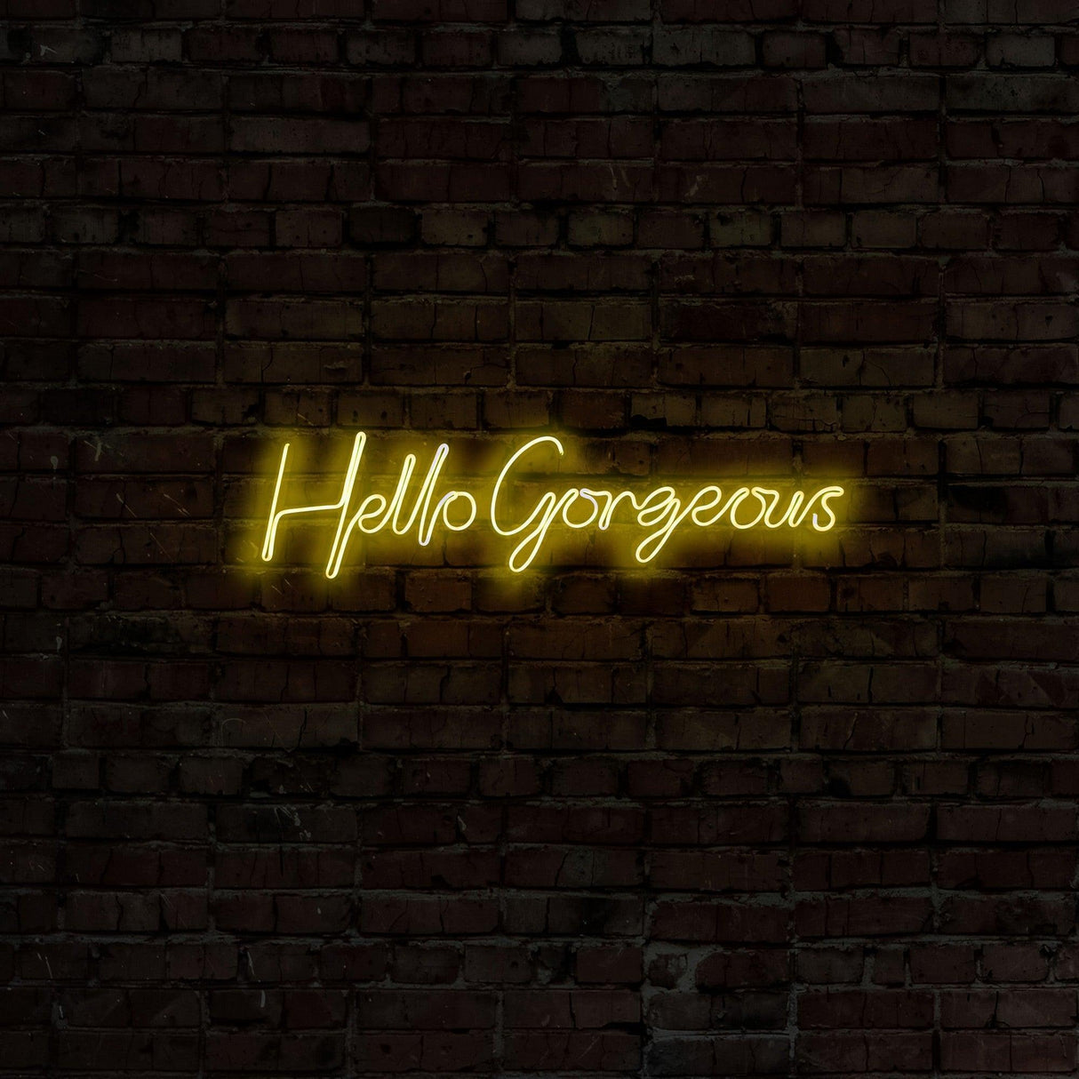 Aplica de Perete Neon Hello Gorgeous (diverse dimensiuni) - Galben