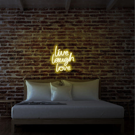 Aplica de Perete Neon Live Laugh Love, 31x36 cm