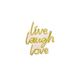 Aplica de Perete Neon Live Laugh Love, 31x36 cm - Galben