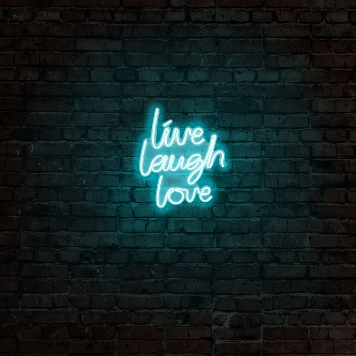 Aplica de Perete Neon Live Laugh Love, 31x36 cm - Albastru