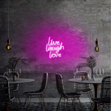 Aplica de Perete Neon Live Laugh Love, 31x36 cm - Roz