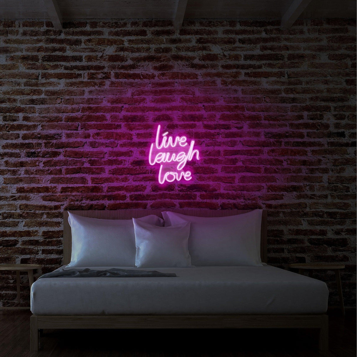 Aplica de Perete Neon Live Laugh Love, 31x36 cm - Roz