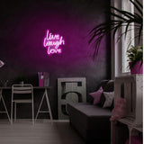 Aplica de Perete Neon Live Laugh Love, 31x36 cm - Roz