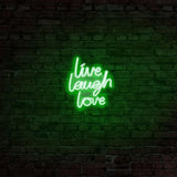 Aplica de Perete Neon Live Laugh Love, 31x36 cm - Verde