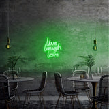 Aplica de Perete Neon Live Laugh Love, 31x36 cm - Verde