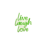 Aplica de Perete Neon Live Laugh Love, 31x36 cm - Verde