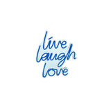 Aplica de Perete Neon Live Laugh Love, 31x36 cm - Albastru