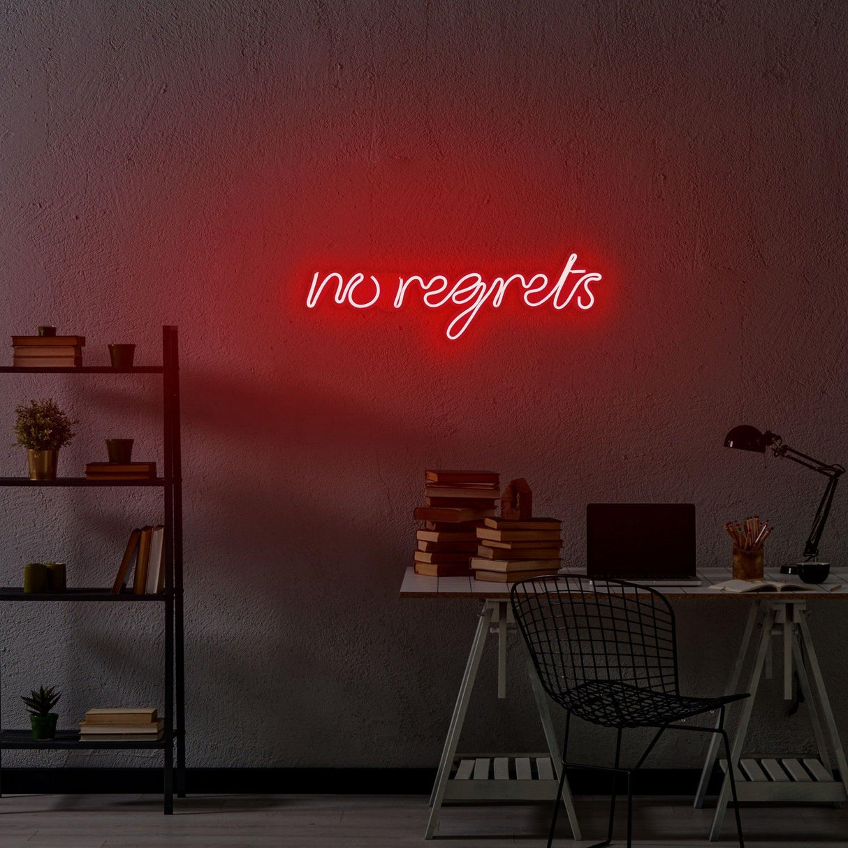 Aplica de Perete Neon No Regrets, 52x16 cm - Rosu