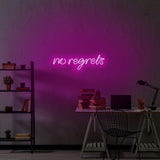 Aplica de Perete Neon No Regrets, 52x16 cm - Roz