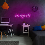 Aplica de Perete Neon No Regrets, 52x16 cm - Roz