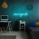 Aplica de Perete Neon No Regrets, 52x16 cm - Albastru