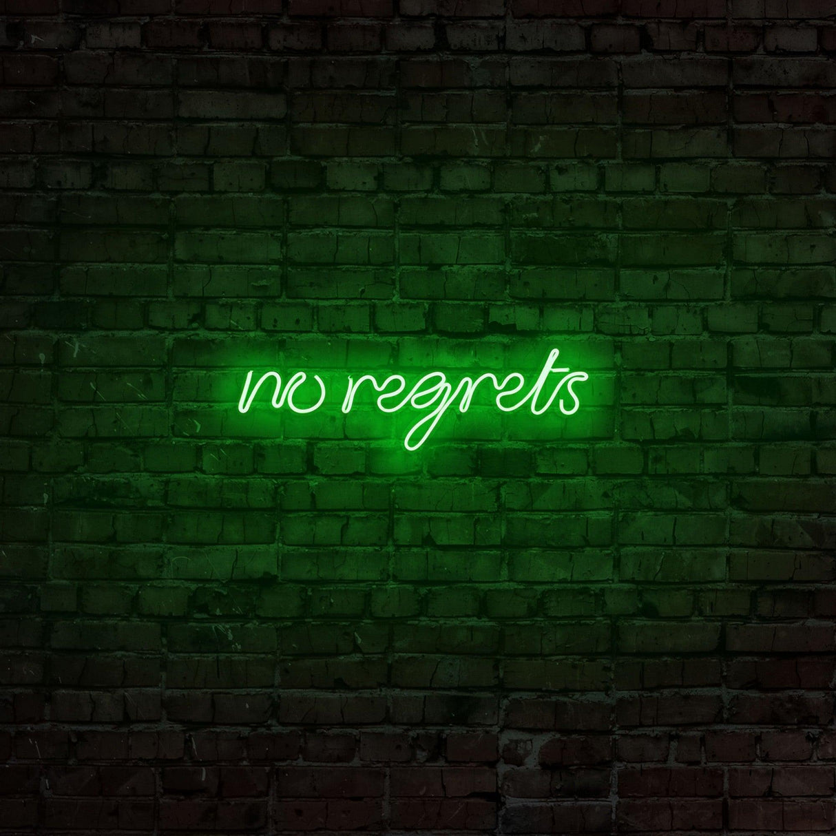 Aplica de Perete Neon No Regrets, 52x16 cm - Verde