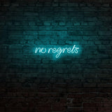 Aplica de Perete Neon No Regrets, 52x16 cm - Albastru