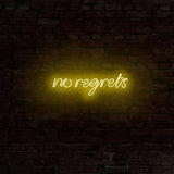 Aplica de Perete Neon No Regrets, 52x16 cm - Galben