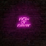 Aplica de Perete Neon Now or Never, 28x22 cm - Roz