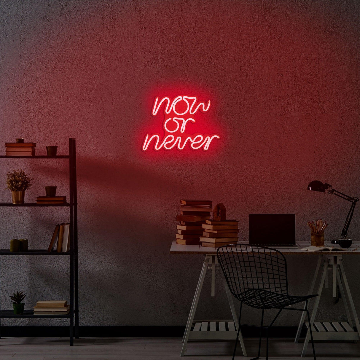 Aplica de Perete Neon Now or Never, 28x22 cm - Rosu