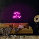 Aplica de Perete Neon Now or Never, 28x22 cm - Roz