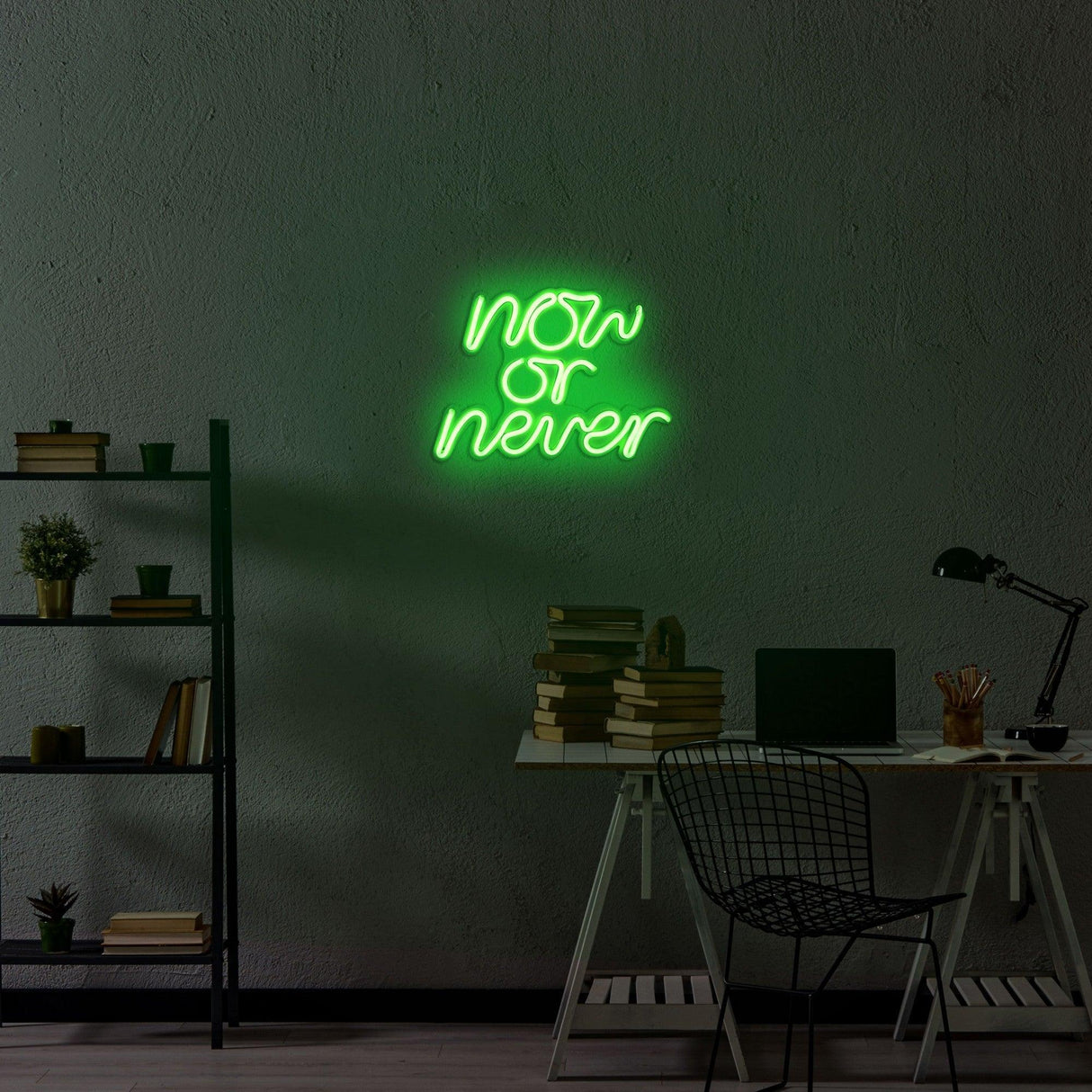 Aplica de Perete Neon Now or Never, 28x22 cm - Verde