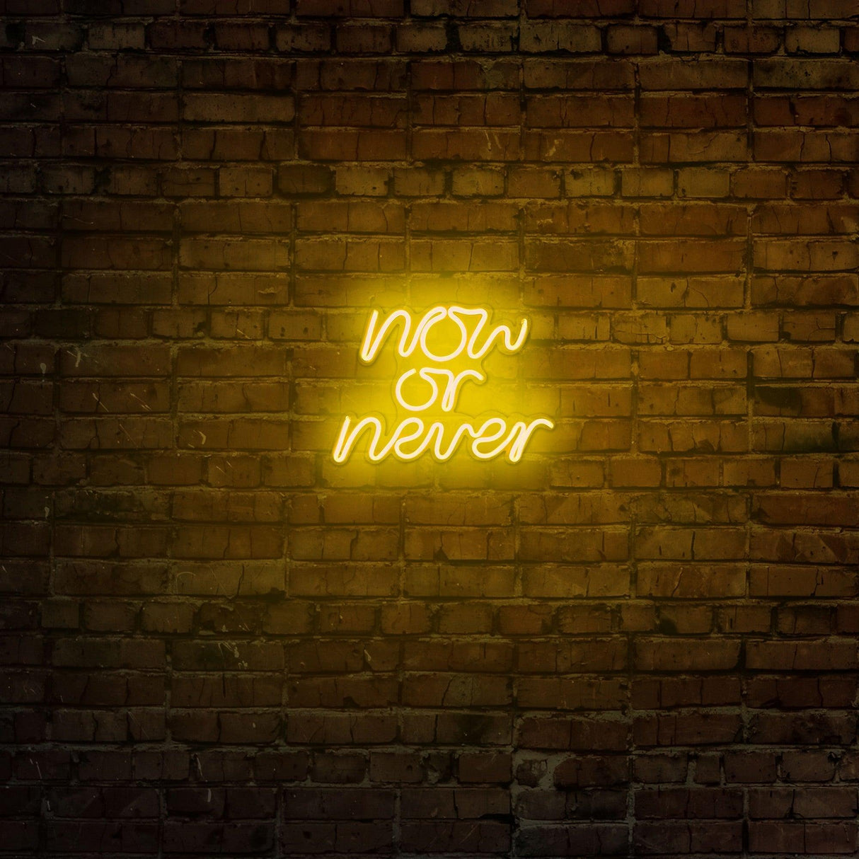 Aplica de Perete Neon Now or Never, 28x22 cm - Galben