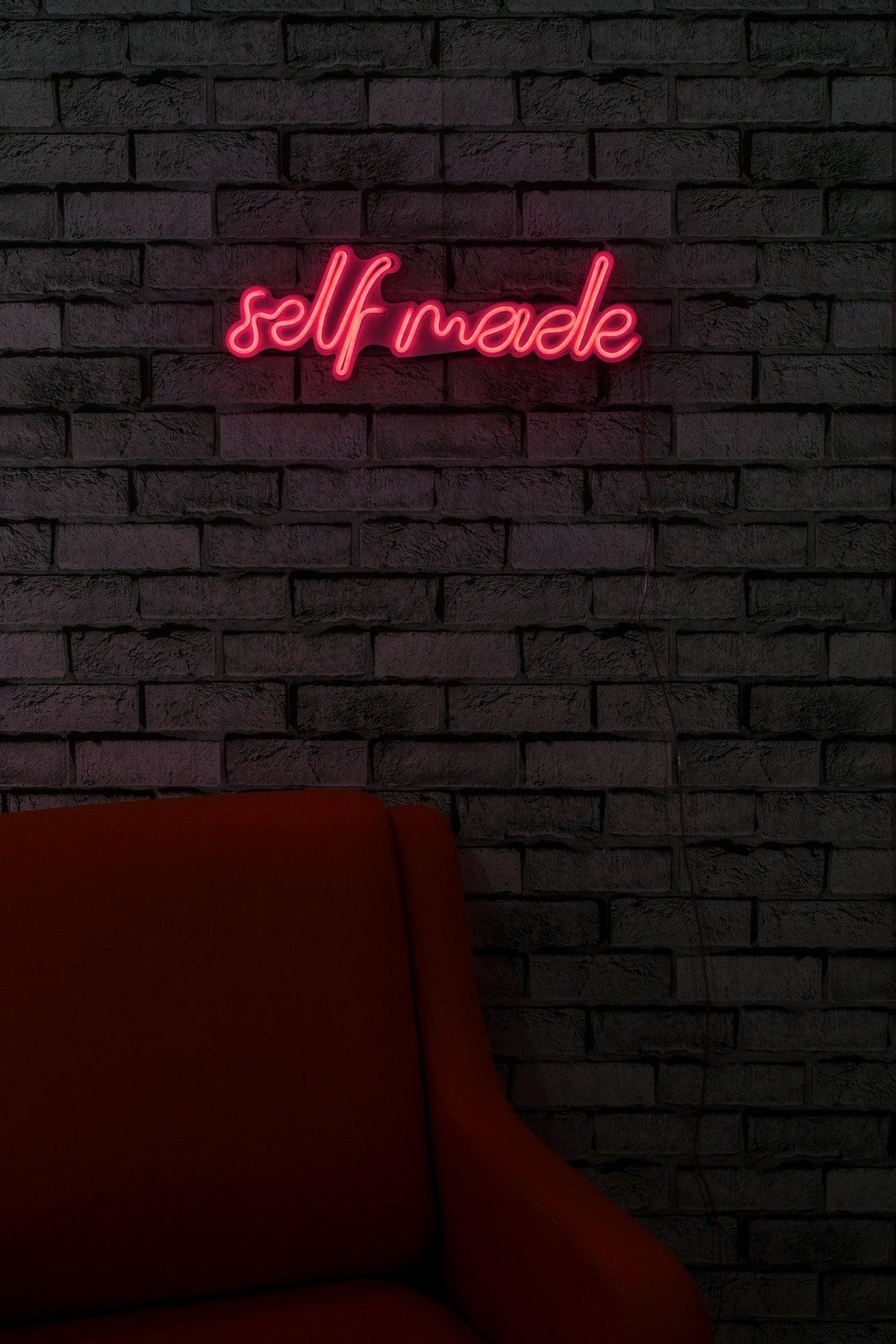 Aplica de Perete Neon Self Made, 48x16 cm - Roz