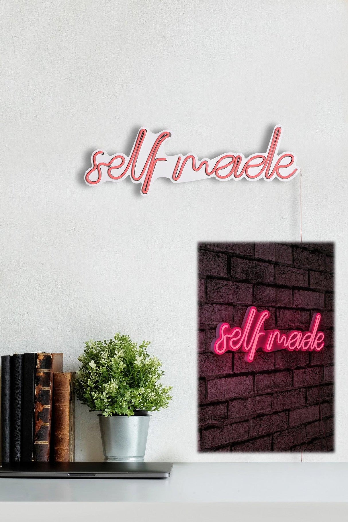 Aplica de Perete Neon Self Made, 48x16 cm - Roz