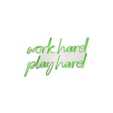 Aplica de Perete Neon Work Hard Play Hard, 55x36 cm - Verde