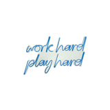 Aplica de Perete Neon Work Hard Play Hard, 55x36 cm - Albastru