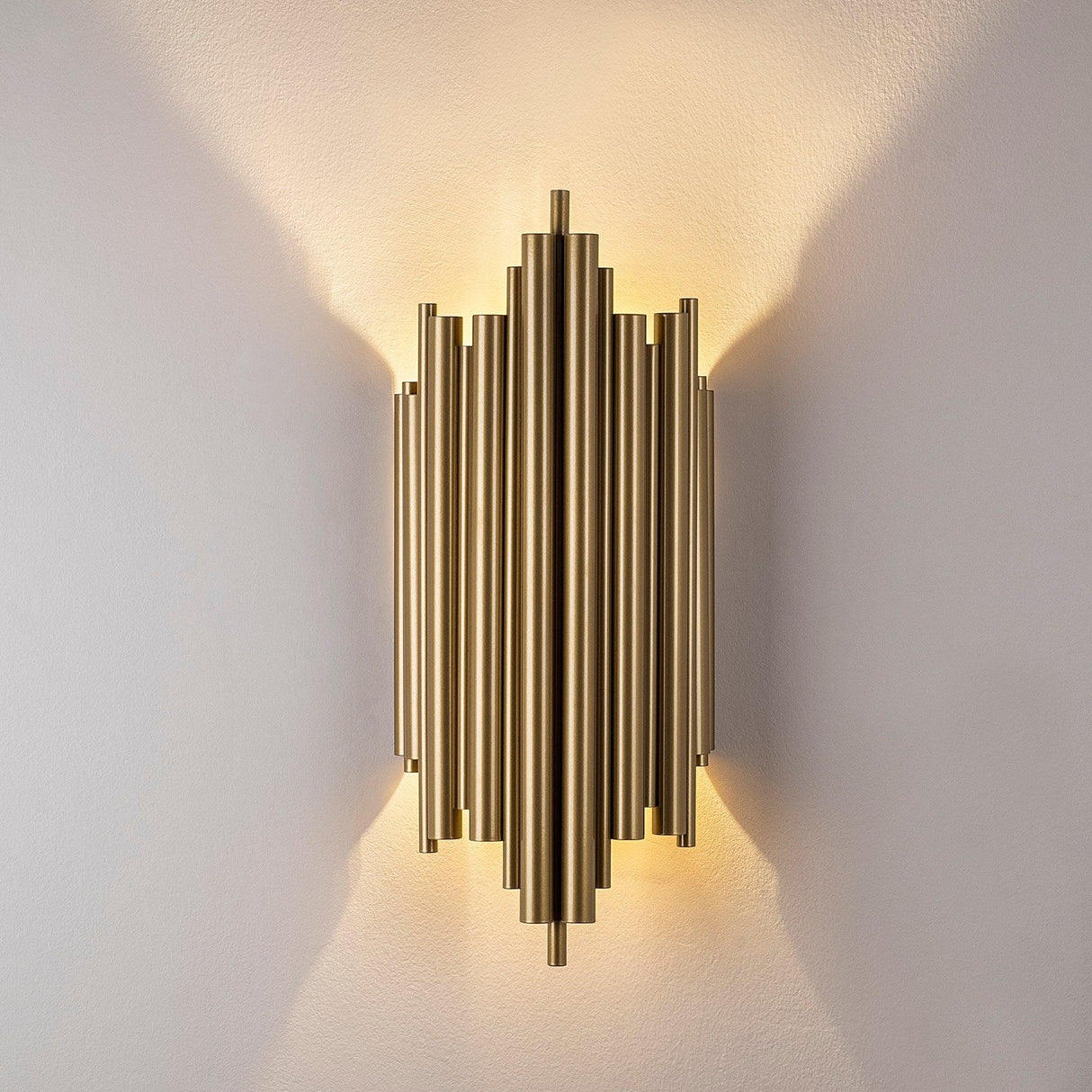 Aplica de perete Reis, Auriu, 22x11x50 cm