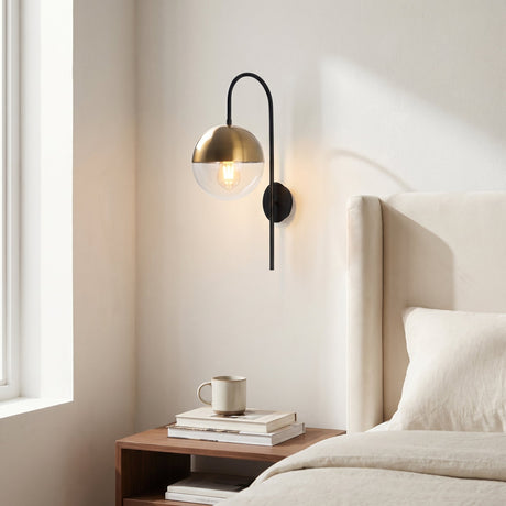 Aplica de perete Sunflux, Negru, 20x20x57 cm