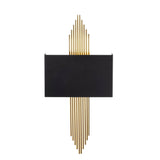Aplica de perete Wave, Negru - Auriu, 35x10x22 cm