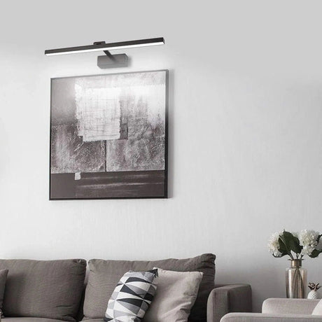 Aplica perete LED Debiwen, metal, Negru, 60x10 cm