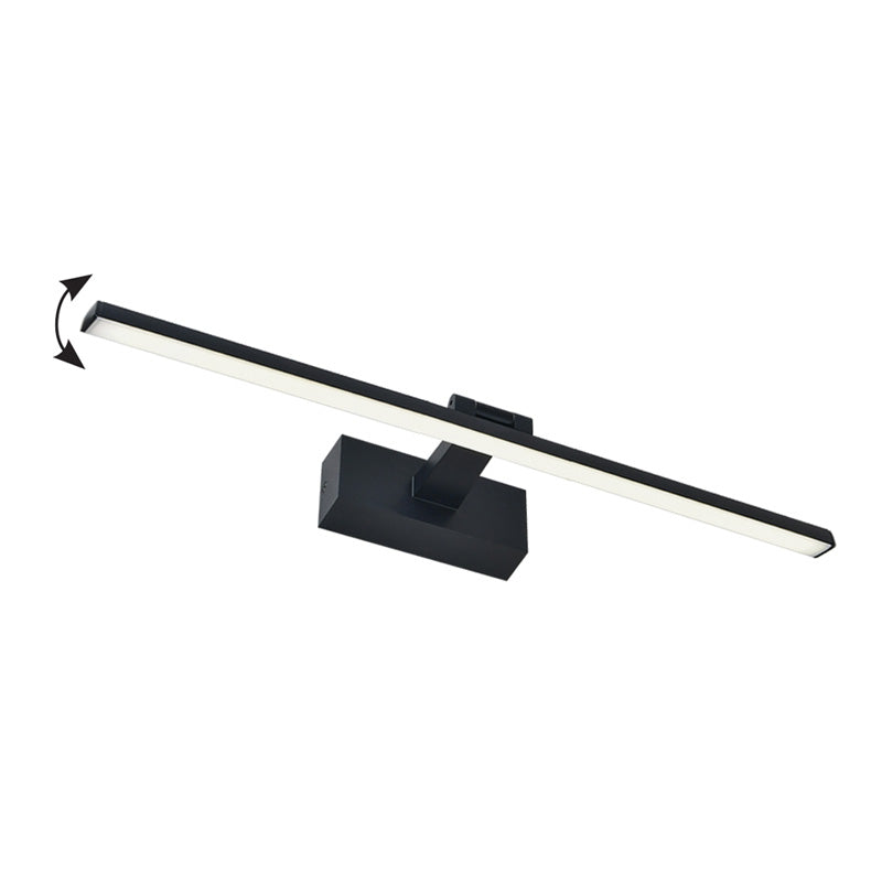 Aplica perete LED Debiwen, metal, Negru, 60x10 cm, detaliu produs