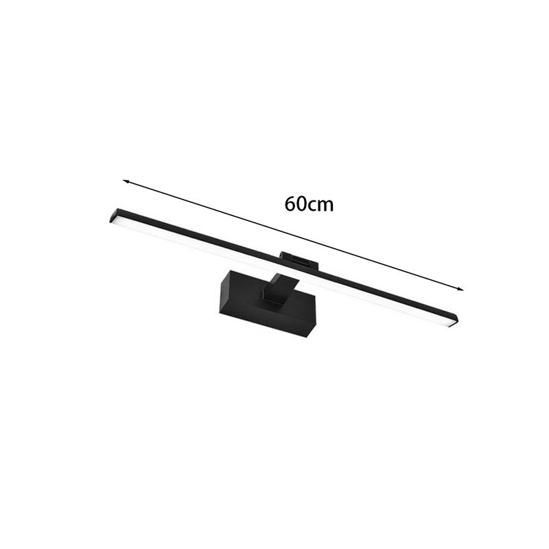 Aplica perete LED Debiwen, metal, Negru, 60x10 cm, perspectiva suplimentara