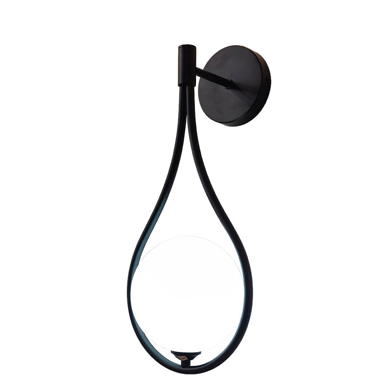 Aplica perete Teary, Negru-Alb, metal, 16x12x37 cm