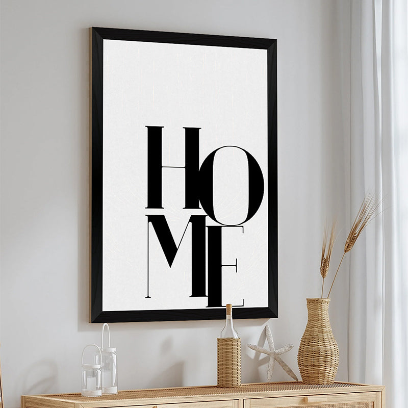 Arta de perete cu rama Orya, Lemn, Negru, 33x48 cm, imagine suplimentara