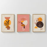 Arta de perete în rama Solith, Triptyque, Lemn, Multicolor, 33x48 cm