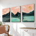 Arta de perete pe pânza cu rama Anbel, Triptyque, Multicolor, 40x60 cm