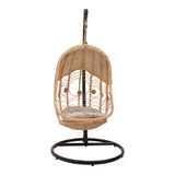 Balansoar cu picior de gradina Labreone Boho, Natural, 82x82x200 cm
