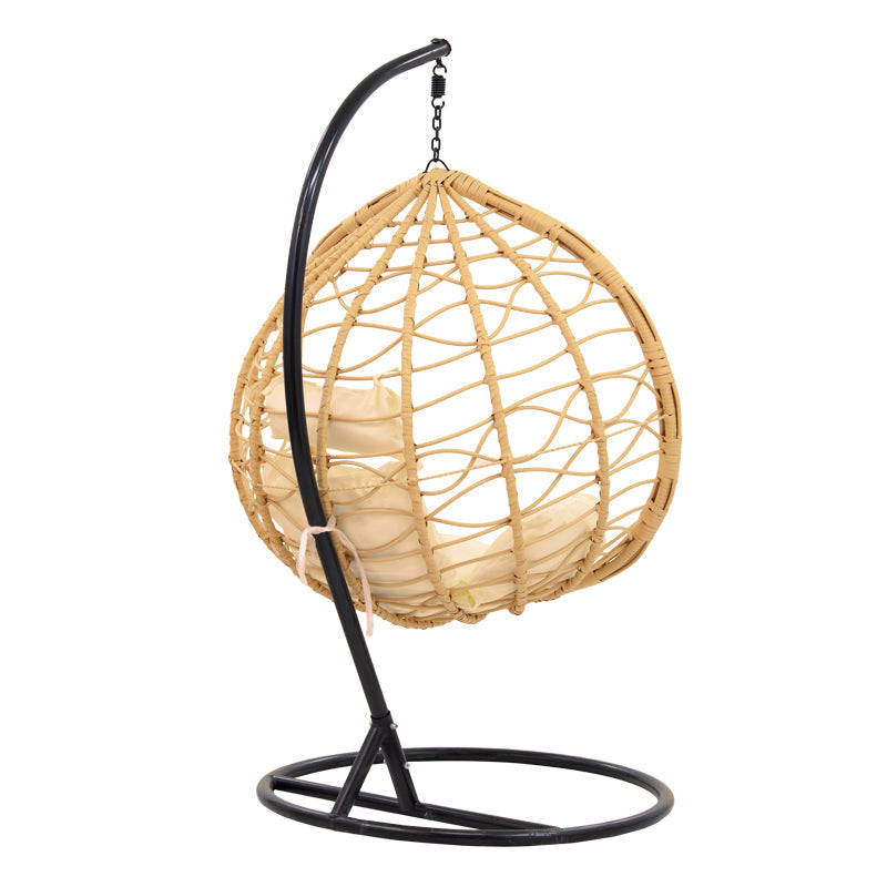 Balansoar Hudson, Metal si PP, 109x119x195 cm - Bej
